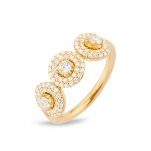 Matiné Ring yellow gold w. diamonds