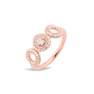 Matiné Ring rose gold w. diamonds