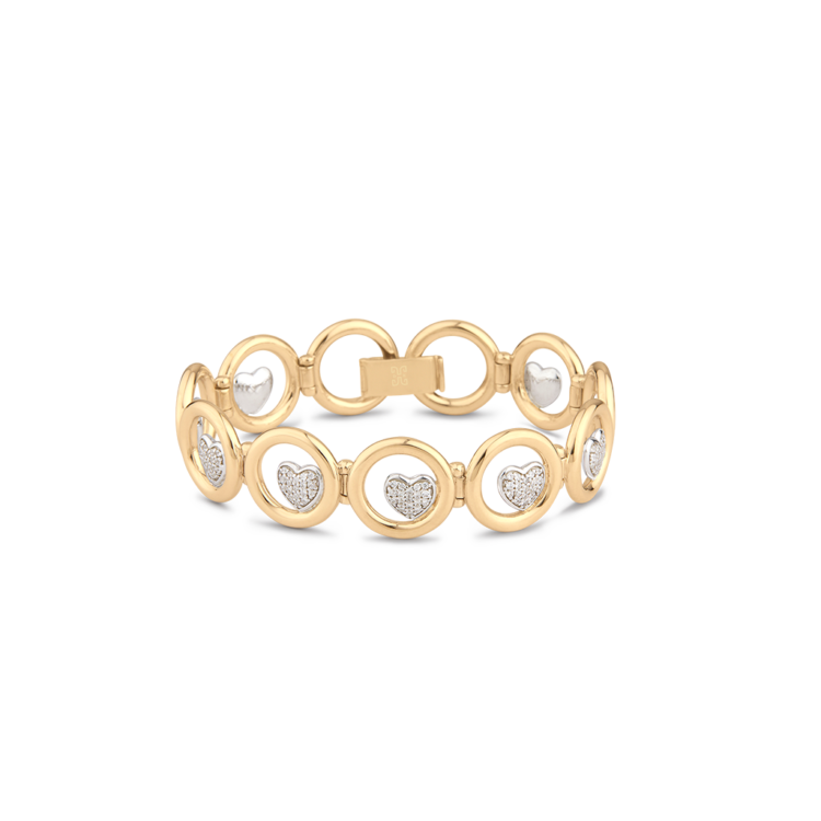 Prima Donna bracelet yellow gold w. diamonds