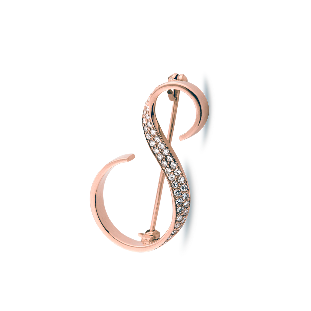Sitana Broche rose gold w. diamonds