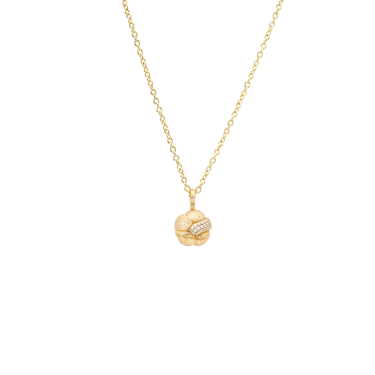 Savá Pendant yellow gold w. diamonds - Helgstrand Jewellery