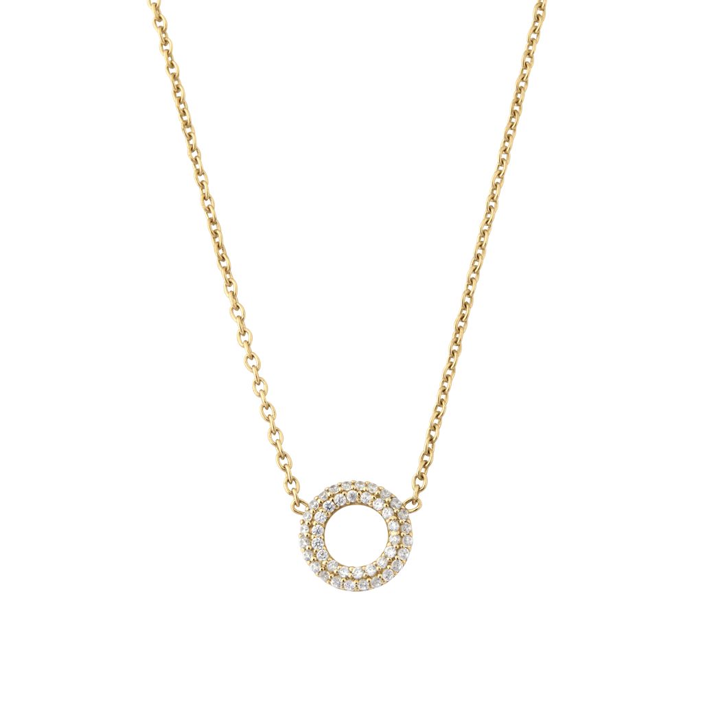 Matiné Necklace 14 Kt. yellow gold w. diamonds