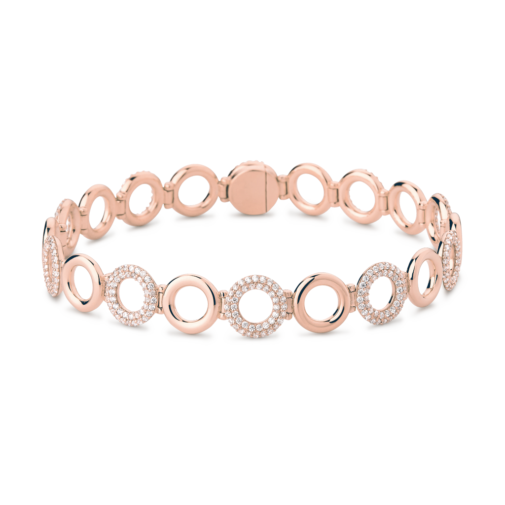 Matiné Bracelet 14 Kt. rose gold w. diamonds