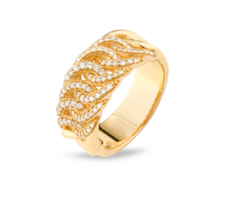 Sitana Ring yellow gold w. diamonds