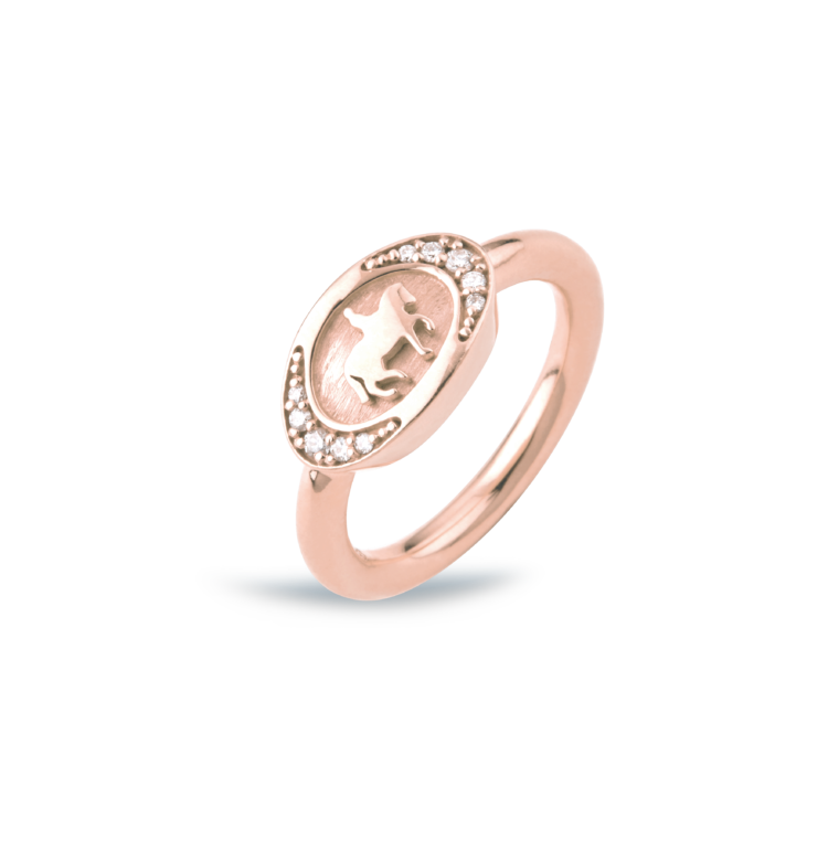 Sitana Ring rose gold w. diamonds