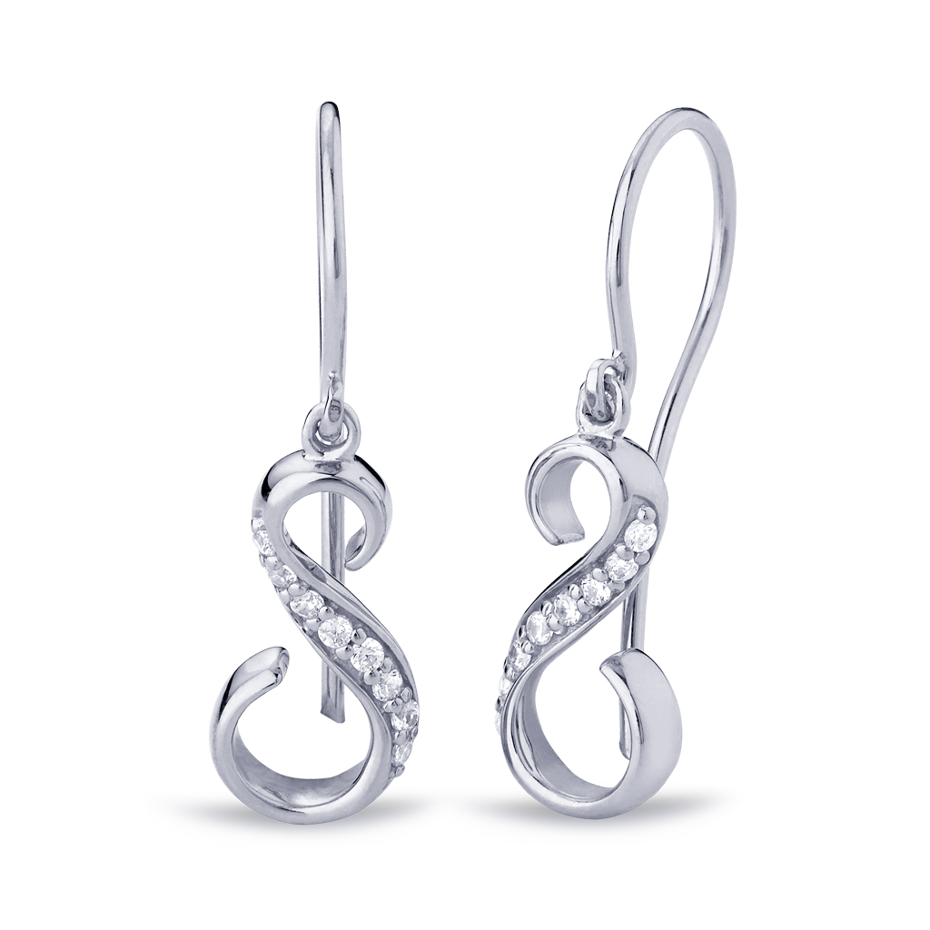 Sitana Ear hanger silver w. cubic zirconia