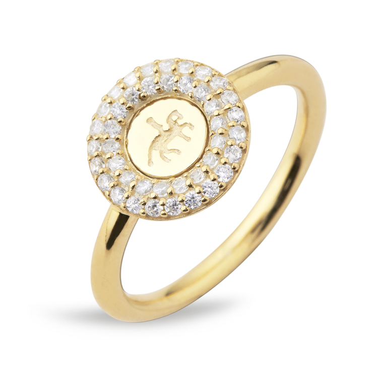 Adriano Ring plated silver w. cubic zirconia