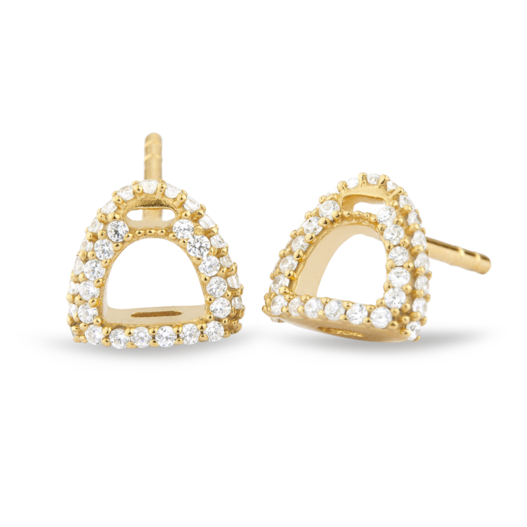 Fiontini Earrings yellow gold w. diamonds