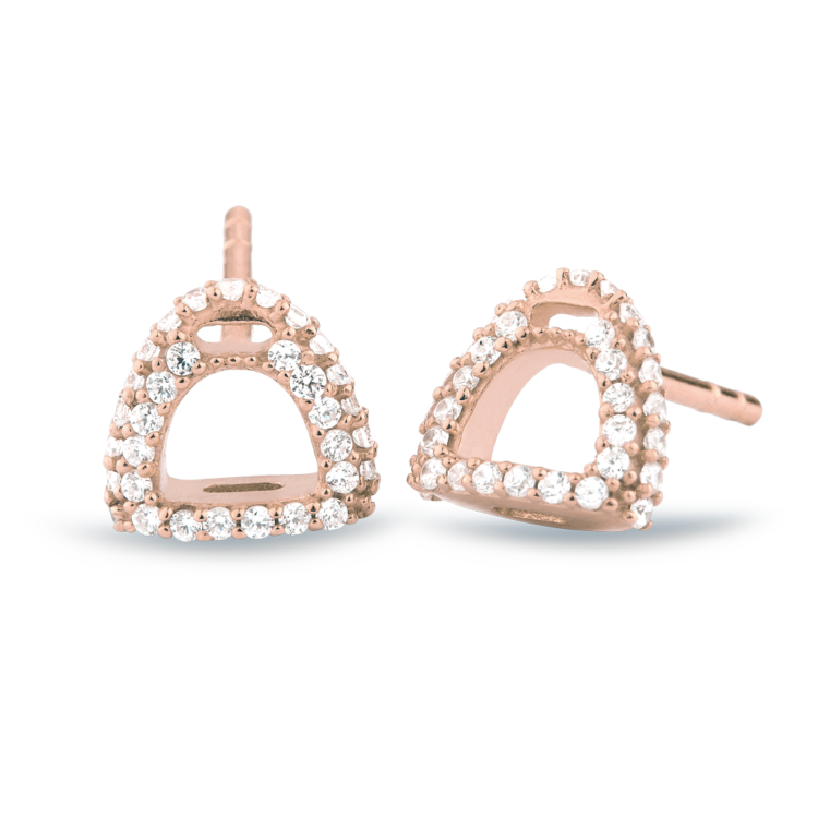 Fiontini Earrings rose gold w. diamonds