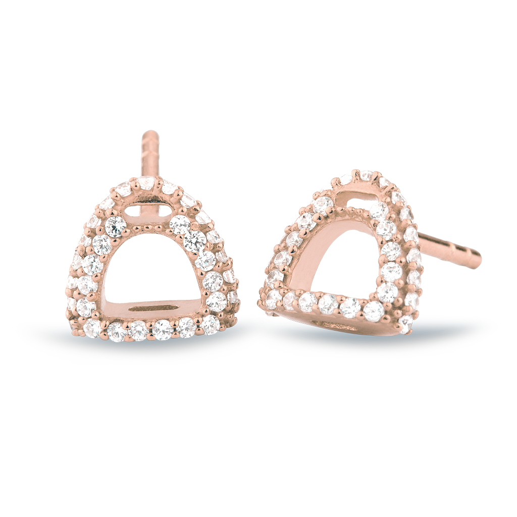 Fiontini Earrings rose gold w. diamonds