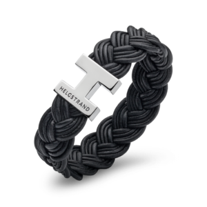 Rockabye Helgstrand Leather bracelet black 12x2mm braided