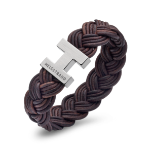Rockabye Helgstrand Leather bracelet brown 12x2mm braided