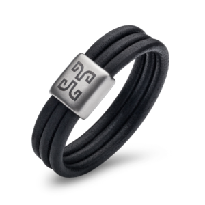 Rockabye Helgstrand Leather bracelet black 3x5mm
